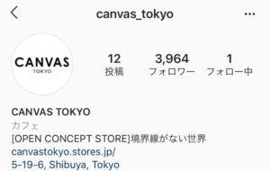Instagram canvas_tokyo profile